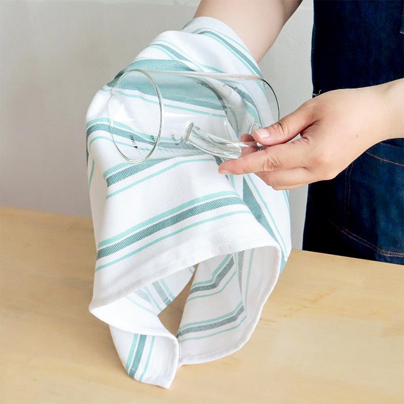 Yarn-dyed Striped Tea Towel, Cotton Home Kitchen Napkin Cloth