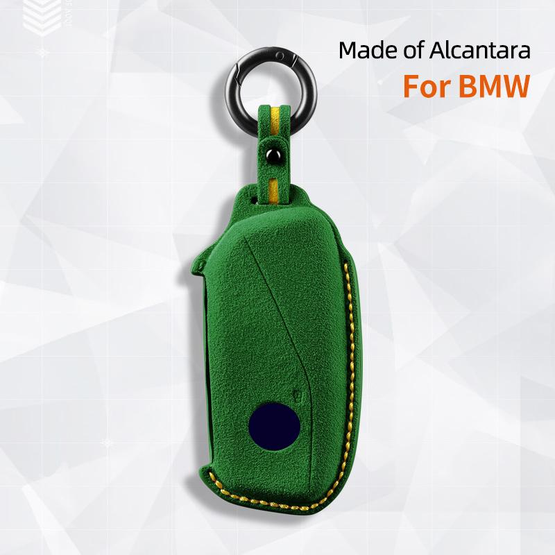 Car Key Shell Housing Suede for BMW I7 X7 735i 740i G07 LCI IX I20 X1 U11 7 Series G70 G09 XM U06 G81 Key Case Bag Accessories