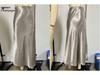 Women's Satin Acetate Light Luxury Elegant Skirt for Spring, Summer, and Autumn