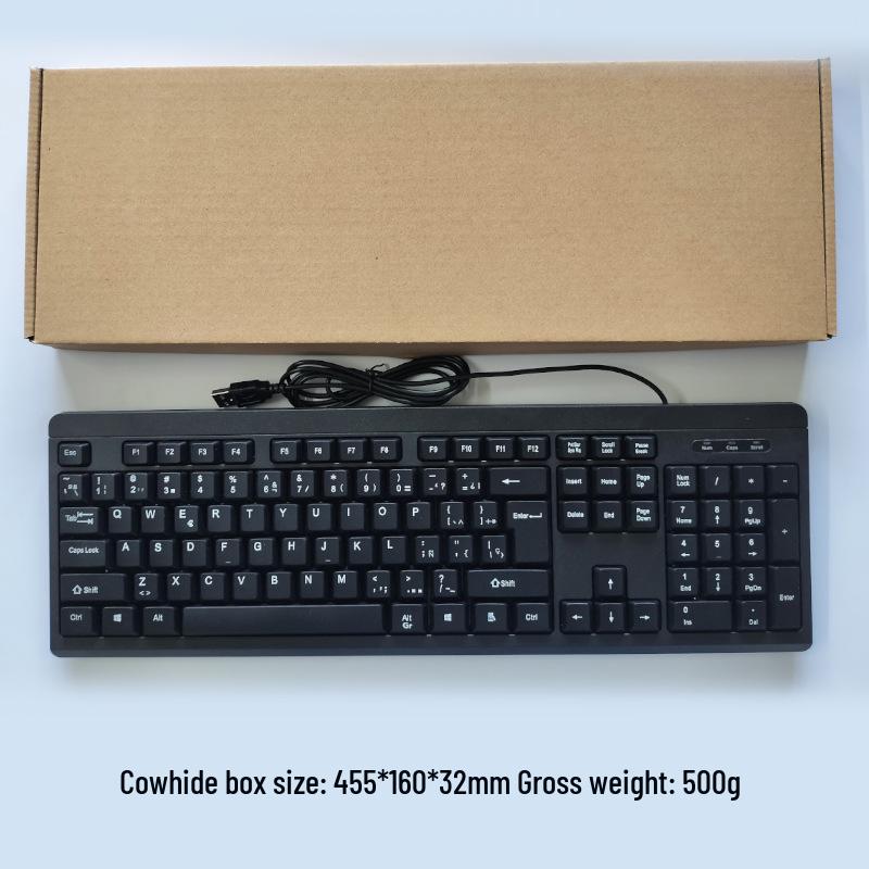 USB Multi-Language Wired Membrane Keyboard - Thai, Russian, Korean, Japanese