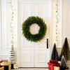 Green Pine & Cypress Holiday Wreath - Christmas Decoration for Home, Window, and Door Arrangement