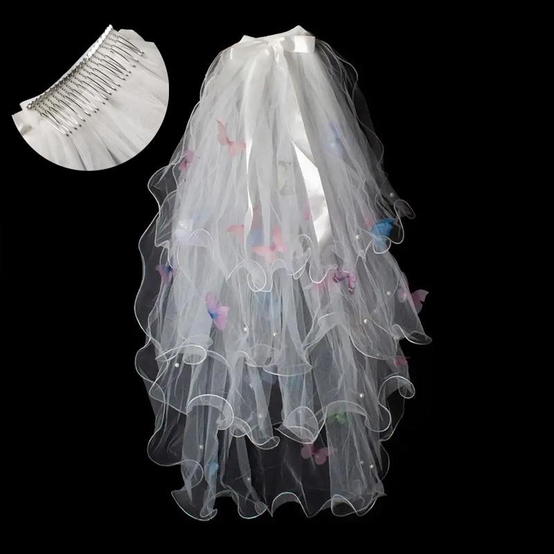 1 Wedding Bridal Headcloth Butterfly Photography Prop Colorful Butterfly Headcloth Accessory