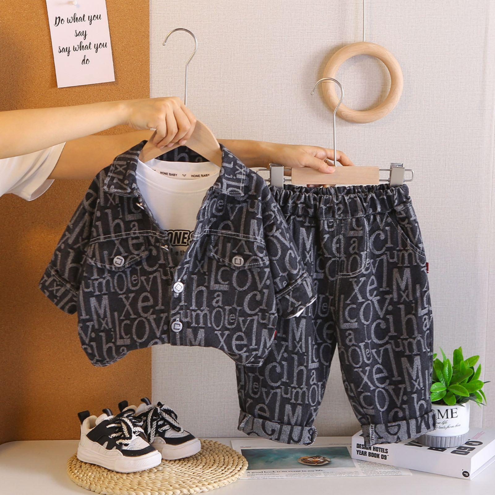 

Детский повседневный комплект с длинным рукавом, удобные наряды для повседневной носки 120 чёрный