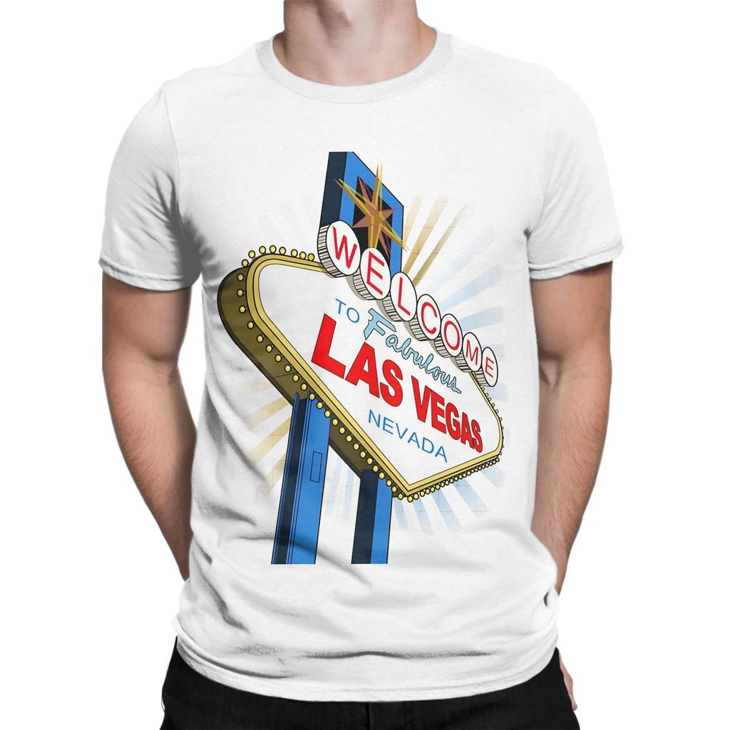 Welcome To Las Vegas Pattern Graphic 100 Cotton Tshirt Fabulous Las Vegas Tees Tops For Unisex