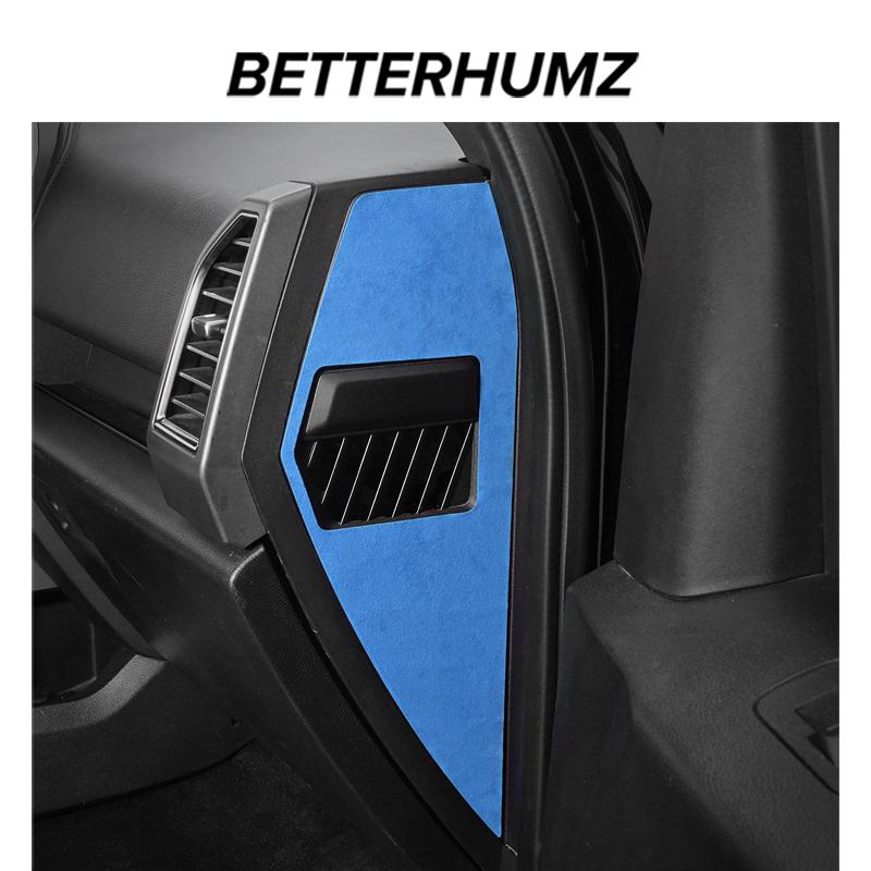 Betterhumz For Ford F-150 SVT Raptor 2015- Made of Alcantara Dashboard Side Trim Stickers Tuning Cover Decor Car Accessories