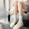 Yazon Summer Cute Lace Thin Cotton Colorful Stylish Casual Breathable and Cool Socks for Loose Sizes Set Women's Socks, Socks, Socks, Socks,