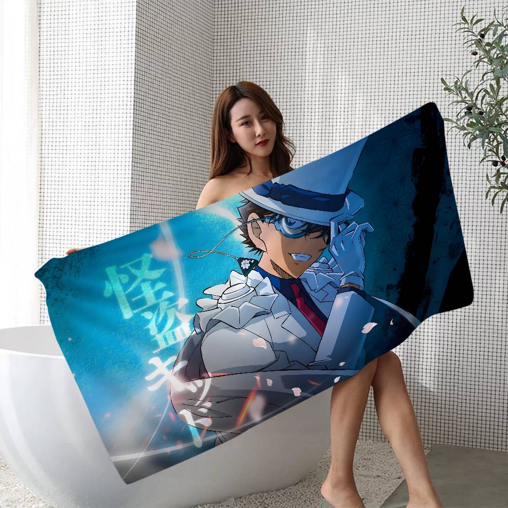 Detektiv Conan Anime Mikrofaser Strandtuch Saugfähig Schnelltrocknend Weich Yoga Schwimmen Resort Bergsteigen Handtuch