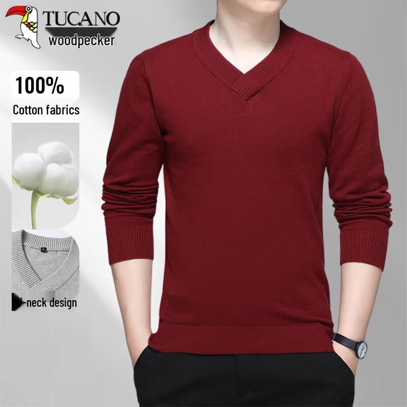 

TUCANO Men s Autumn/Winter V-Neck Business Casual Cotton Sweater L