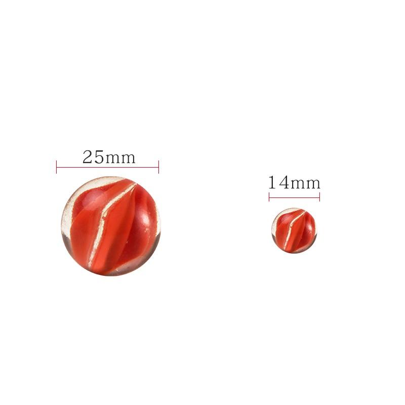 50PCS 14mm Colorful Glass Marbles Toy Kids Marble Balls Run Game Solitaire Toy Accs Vase Filler&Fish Tank Home Toys Gift