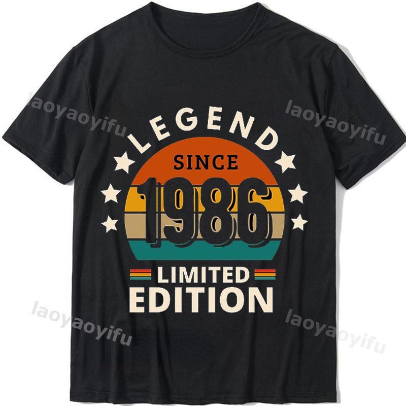 2024 Unisex Summer Tops Tshirt Vintage 1986 Classics Tshire Streetwear Printed Tshirt Top  Retro Style Tshirt