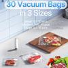 Handheld Vacuum Sealer, Portable Rechargeable Vacuum Sealer for Food with 30 Reusable Vacuum Bags, Strong Suction for Food Storage, Mini Food Saver 5X