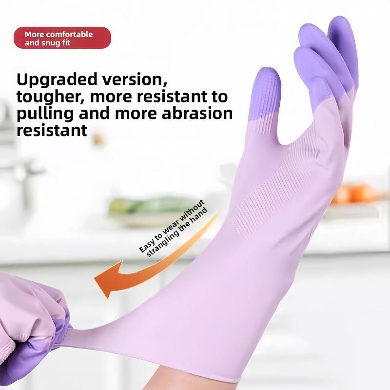 Dishwashing Gloves with Thickened Rubber Latex for Washing Clothes, Kitchen and Household Chores, and Waterproof Rubber