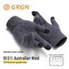 GRGN Unisex Woll-Drei-Finger-Touchscreen-Handschuhe