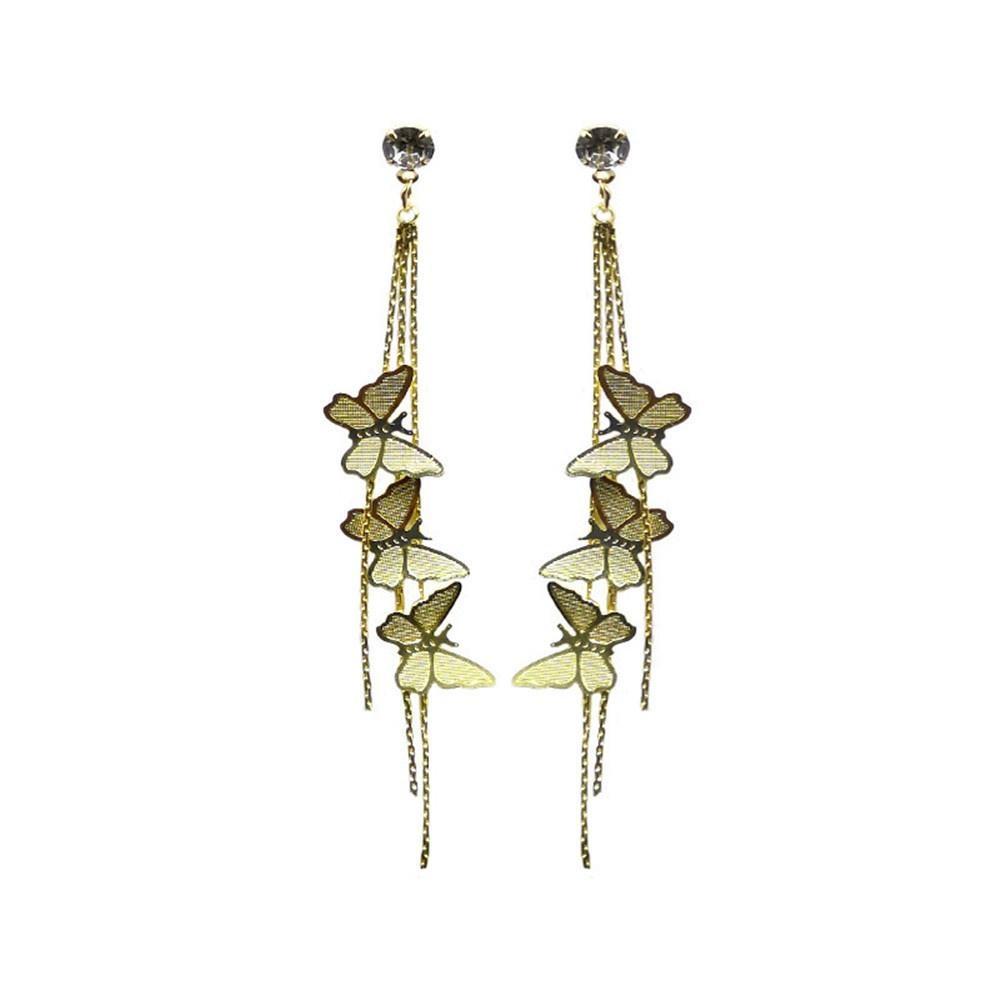 Sexy Ear Pin Long Tassel EarringsPendant Earrings All-match Personality Butterfly Long Tassel Earrings