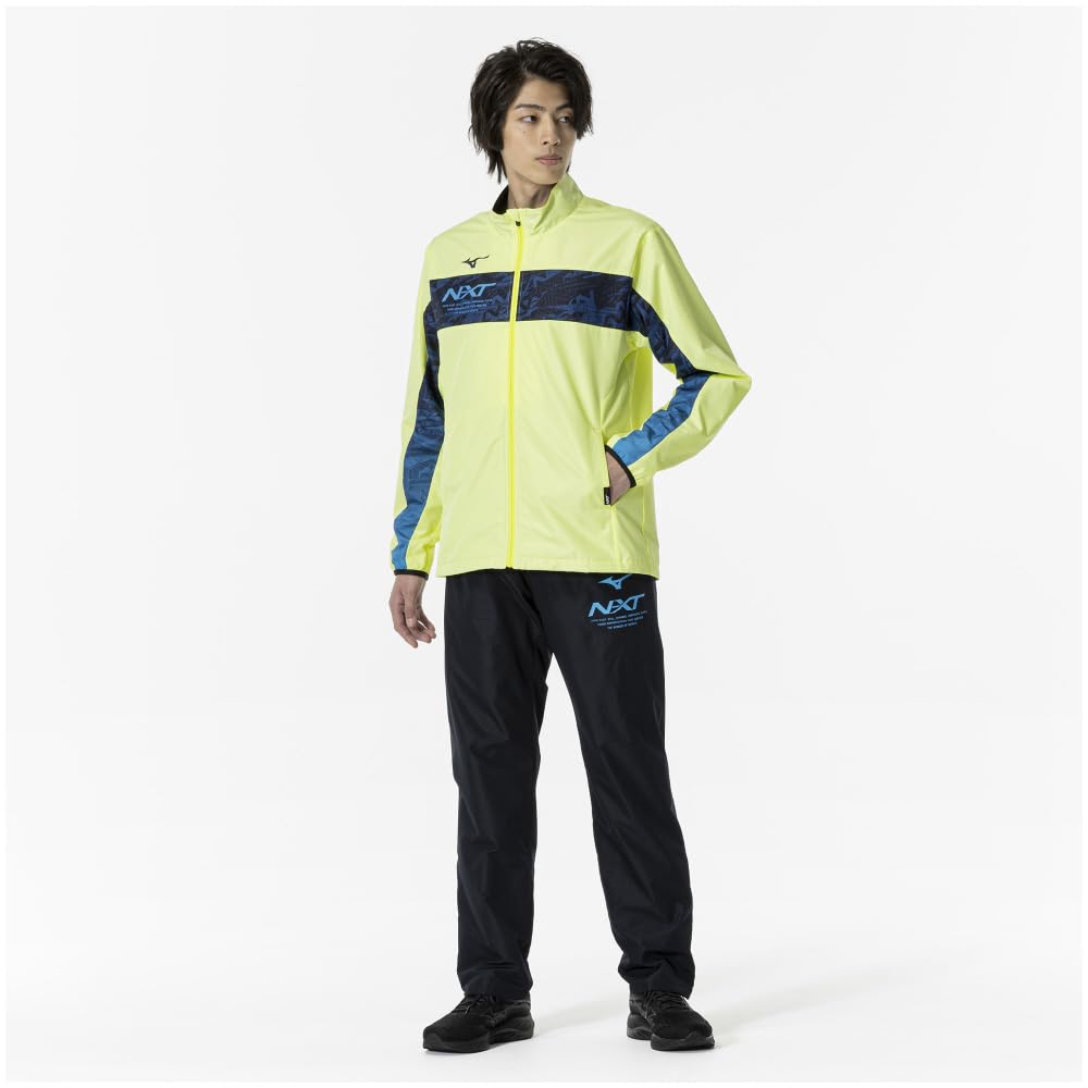 Mizuno Breath Thermo Warmer Luminary Size 2XL N-XT Jacket, Moisture-Wicking, Heat-Generating, Water-Repellent, 32JEA740, Green,