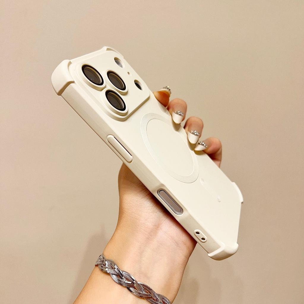 Magnetic Silicone Shockproof Phone Case for IPhone Air 17 16 15 Plus 14 13 12 Pro Max for Magsafe Wireless Charge Cases Cover