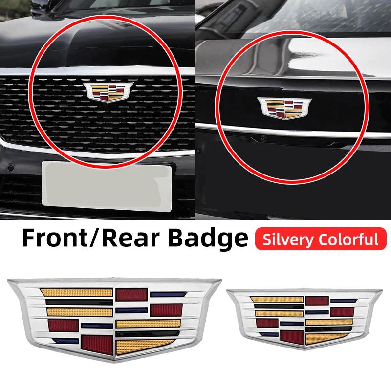 1 PZ ABS per Logo Cadillac CT4 CT5 CT6 XT4 XT5 XT6 ATS XTS Accessori Emblema Griglia Centrale Anteriore Auto Adesivo Badge Portellone Posteriore
