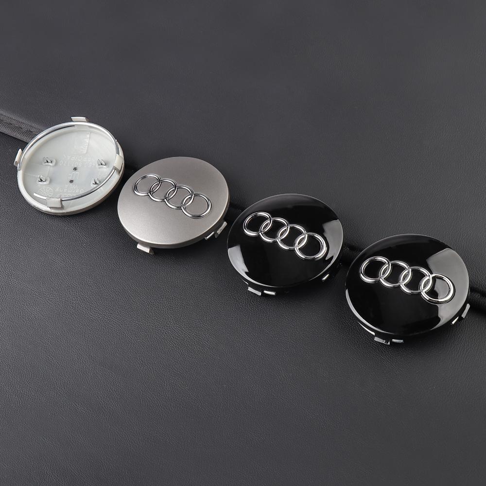 4PCS 59mm Car Wheel Center Hub Cap Tire Rim Cover Decoration Accessories For Audi A1 A2 A3 A4 A5 S A4 S7 RS3 RS4 S3 S6 Q3 Q5 Q7