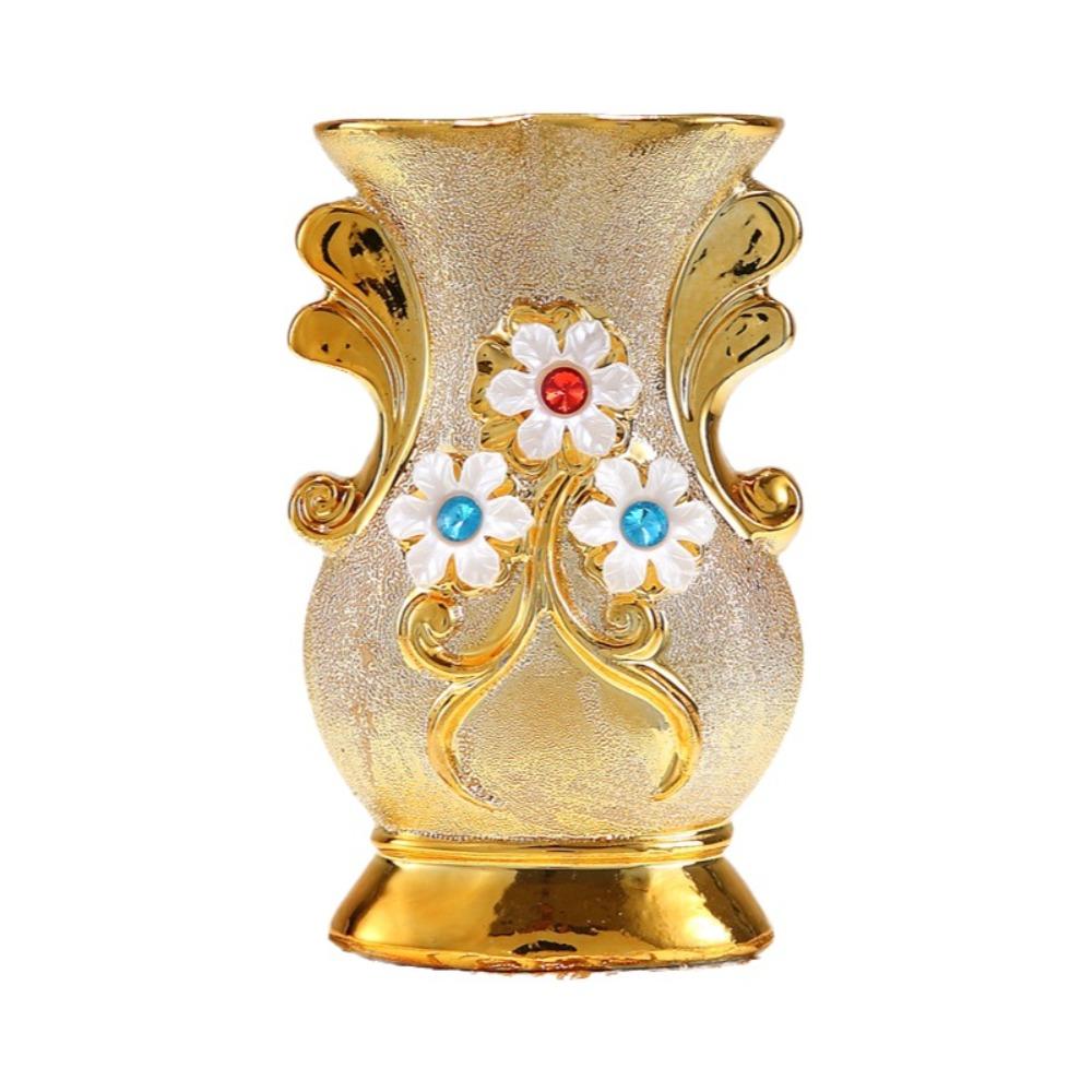 

Frosted Porcelain Gilt Frosted Porcelain Vase Ceramic Advanced Ceramic Vase Table Centerpiece B