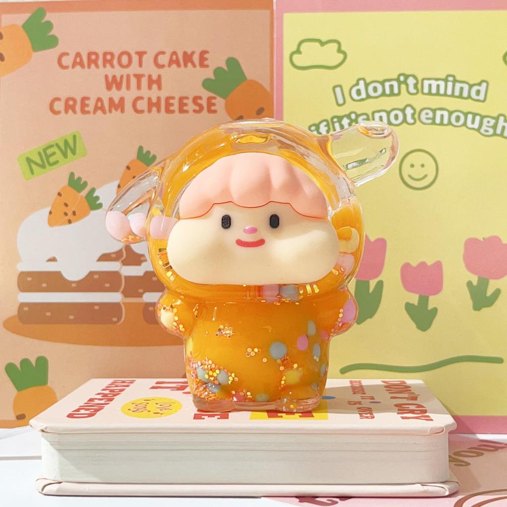 Marshmallow Puppy Night Glow Cartoon Liquid Sand Oil Filled Ornament Blind Bag