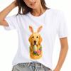 Easter Bunny Chicks Unisex Cotton T Shirt, Premium Cotton Graphic Print, Durable, Casual And Fashionable. Cute Rabbit And Chick Design For Holiday, So