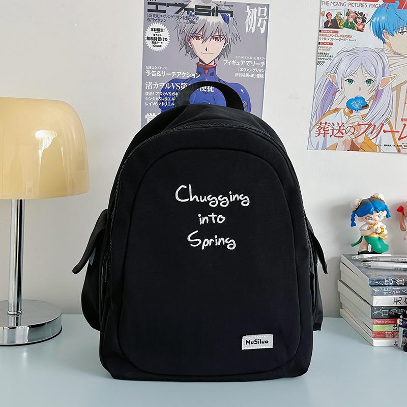School Bag New Fresh and Sweet Candy Color Backpack Junior High School Students Light Travel Large Capacity Backpack