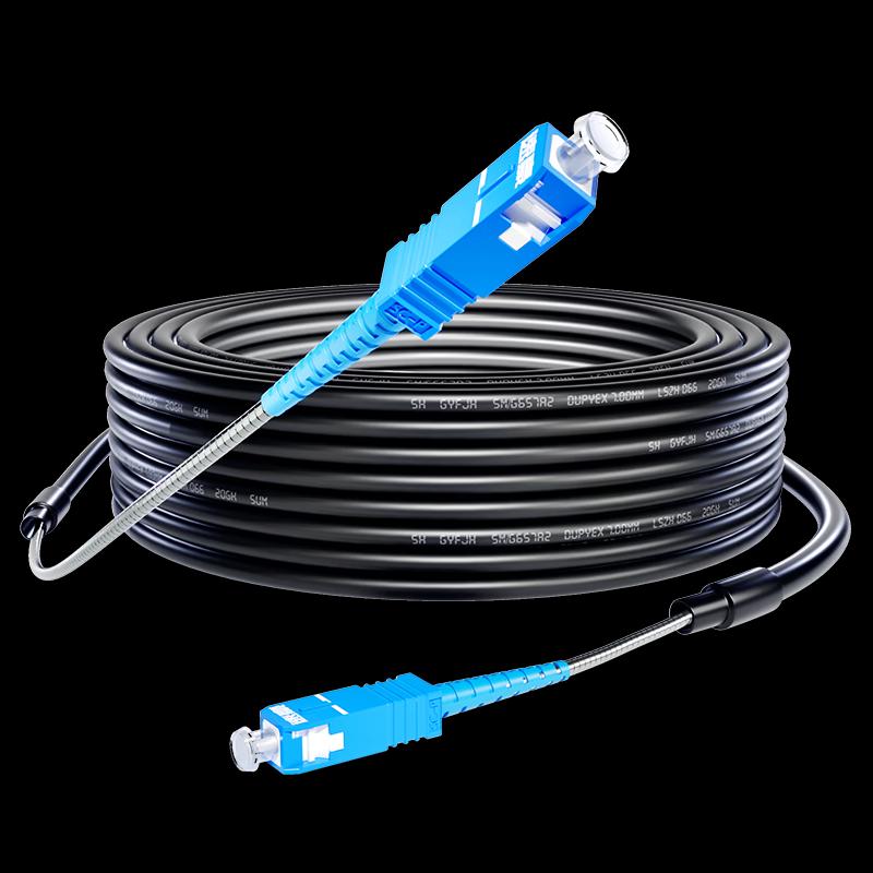 Outdoor-geschirmtes SC-SC Single-Mode-Glasfaser-Patchkabel