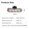 2x4 4×8 Led Signal Lamp Warning Light Strobe Warning Lamp Emergency Signal Accessories Grille Light Flashing for Car SUV Yellow