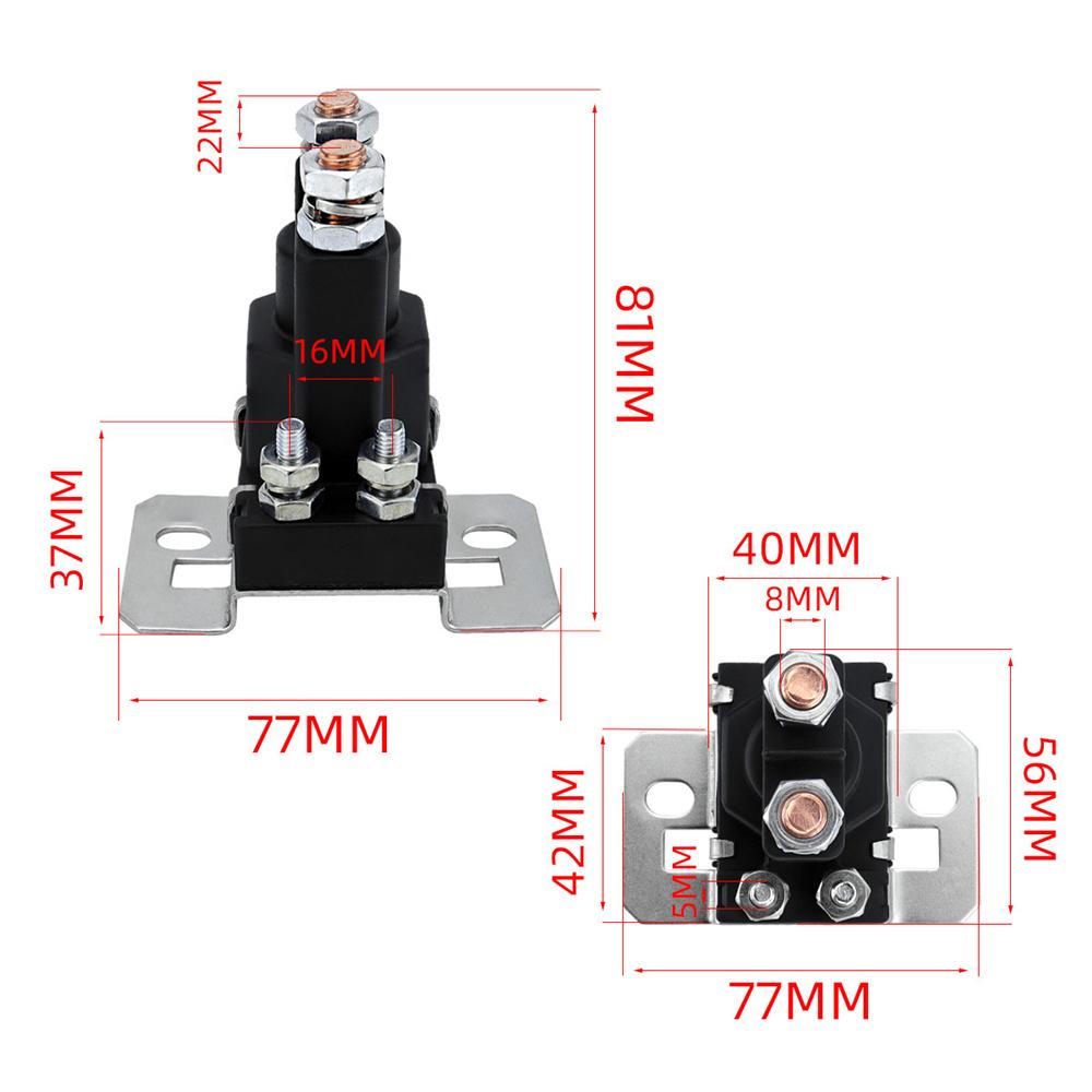 12V 500A Car Dual Battery Isolator Starter Solenoid Relay Switch with 100A Fuse