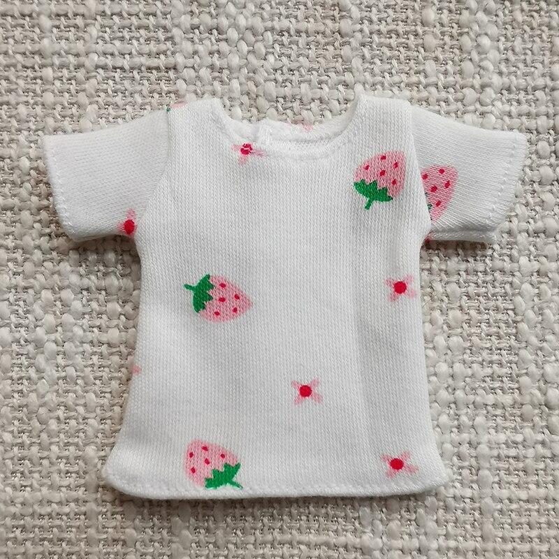 

Pure Color Doll T-shirt for Blythe Doll Clothes Base Shirt Верхній одяг для Azone Momoko Doll Clothes 1/6 Doll Accessories слонова кістка