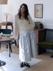 Fabric Seoul Metal Pocket Long Skirt_Silver