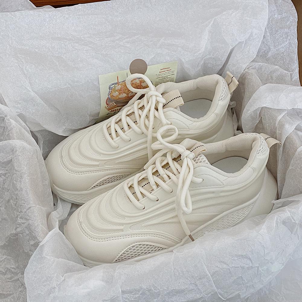 

Кроссовки на круглой платформе, женские, весна-лето 2025, новый ретро-тренд, амортизация, легкая, для учеников средних классов, спортивная обувь для бега 40