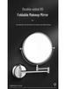Wall-Mounted Folding Lighted Makeup Mirror for Bathroom or Dormitory