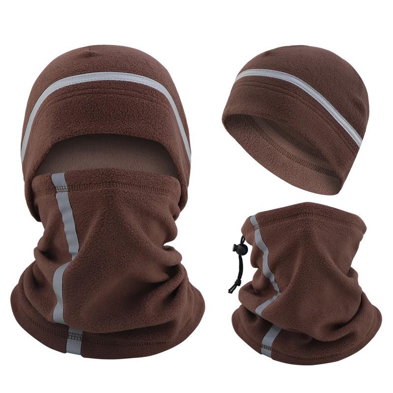 Reflective Warm Hat & Scarf Set for Autumn/Winter Cycling - Night Riding Cold Protection with Mask