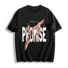 The Creation of Adam Hand Print Couple Loose Casual Short Sleeve T-Shirt Pure Cotton T-shirt