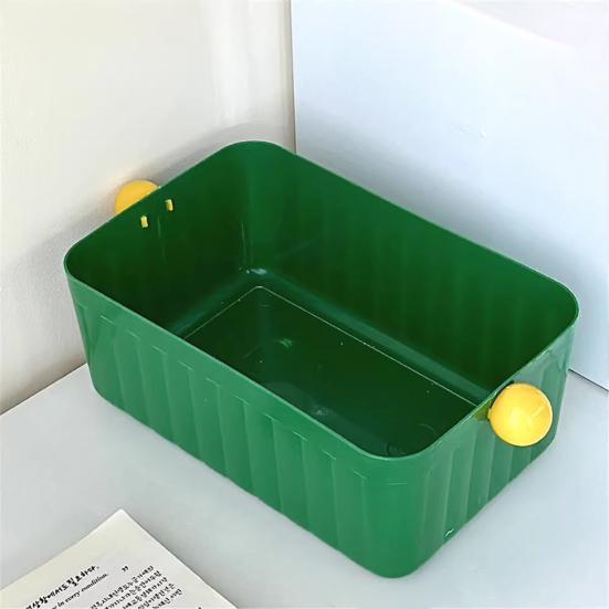 Boîte de rangement avec poignée Organisateur de tiroir Contenant de rangement grande capacité pour bureau Commode Dortoir Cosmétiques Bijoux