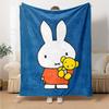 1pc Miffy4 Blanket, Gift, for Men and Women, Soft Blanket, Good for Sofa Bed Couch Travel, Lightweight Flannel Blanket