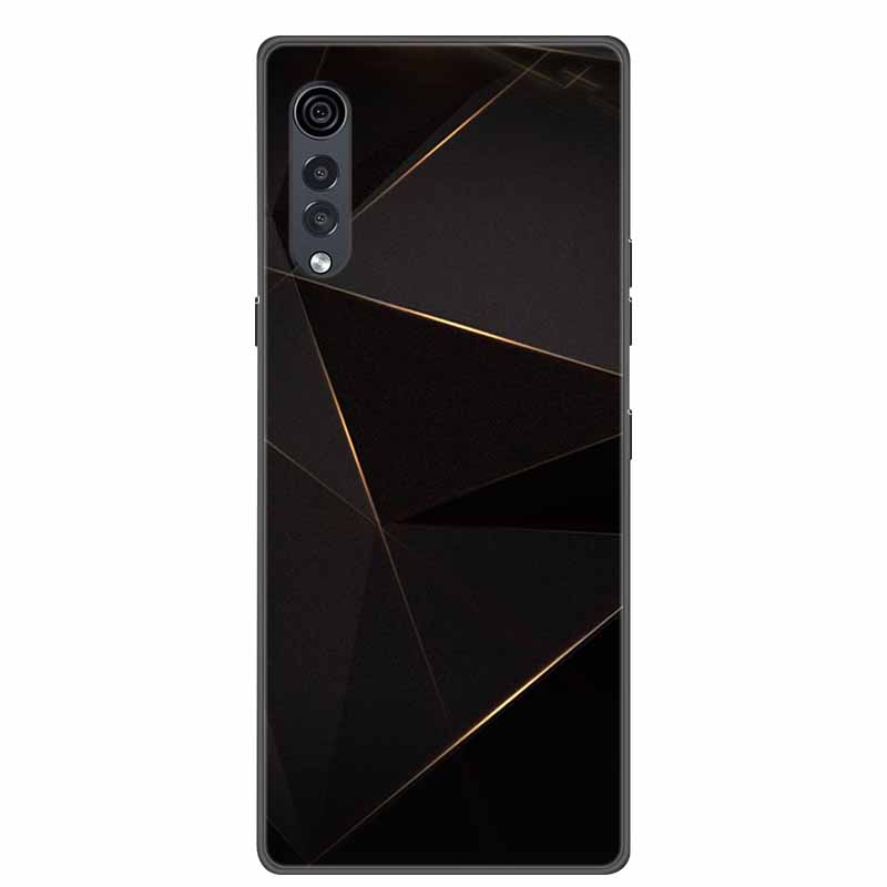 For LG Velvet Luxury Phone Case Black Soft Silicone TPU Back Cover for LGVelvet 5G Funda LMG910EMW Protector Capa Cartoon Coque