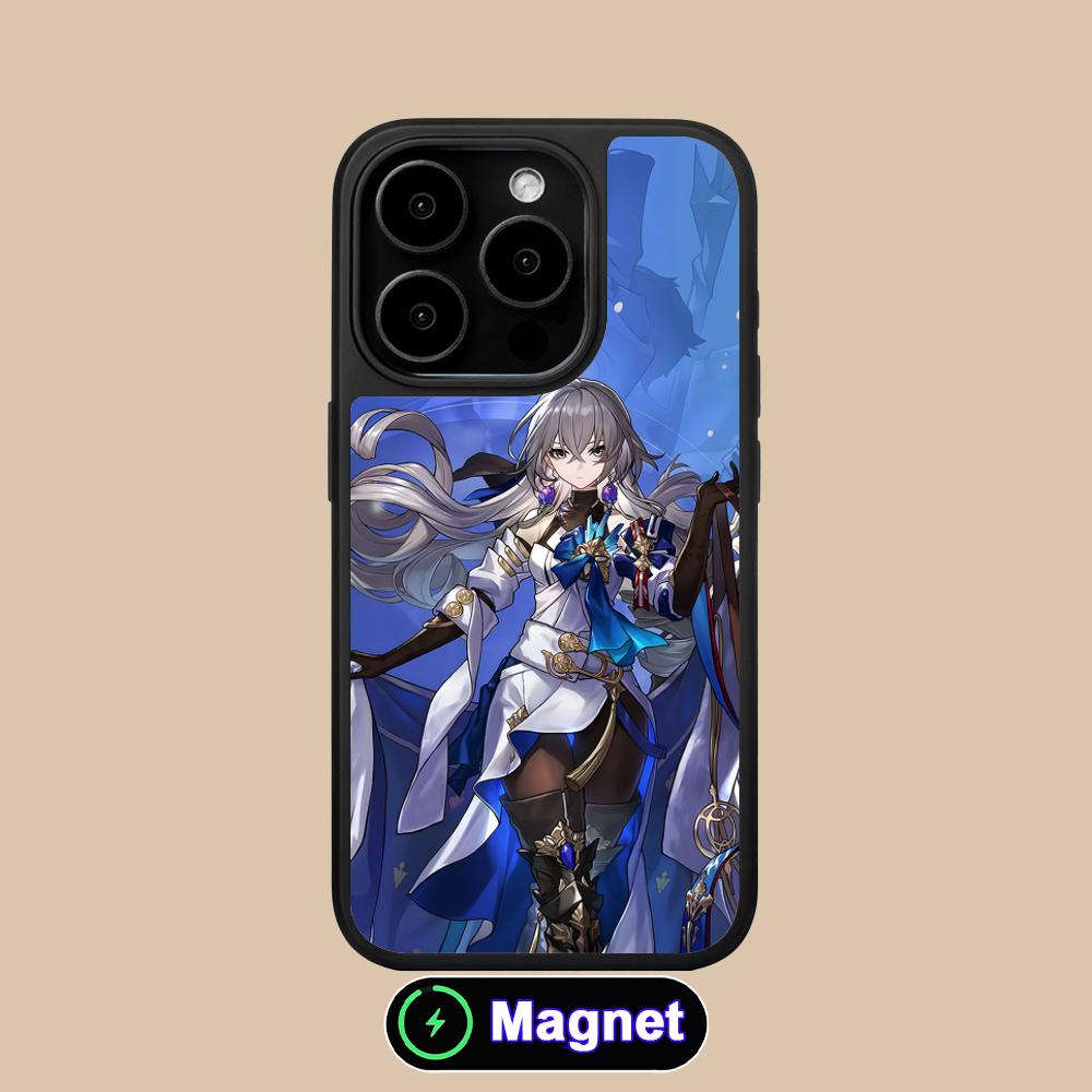 

HSR Bronya Матовая поверхность Magsafe Чехол для мобильного телефона для iPhone 17 16 15 14 13 12 11 Air Pro Max Plus Цветная крышка iPhone 11