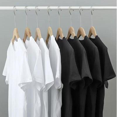 Męski letni bawełniany T-shirt z okrągłym dekoltem, luźny, biały - Modny styl sportowy