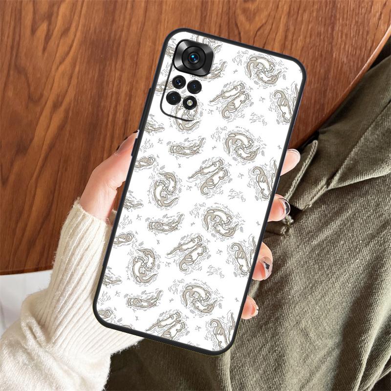 Sea Otter Pattern Case For Xiaomi Redmi Note 14 Pro 13 12 11 10 15 Pro Plus Redmi 15 C 13 10C 12C 14C 13C Cover