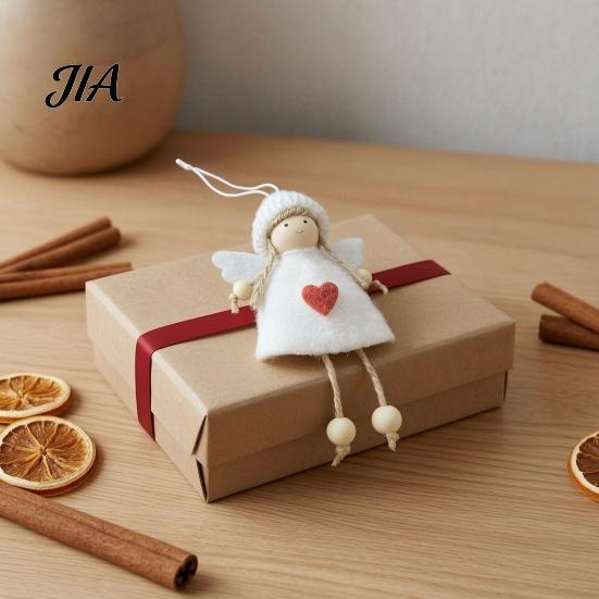 Christmas Tree Hanging Ornaments Plush Angel Doll Ornaments, Fairy Girl Pendant for Artisan Hand Stitched Pendants Home Decor, Party, New Year,