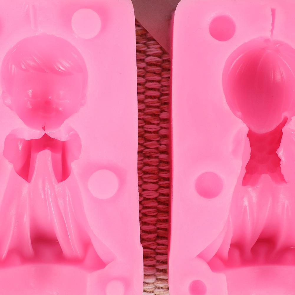3D  Angel Girl Boy Candle Silicone Mold Lollipop Soap Mold Drop Mold Baking Cake Silicone Mold Candle Making  Body Mold