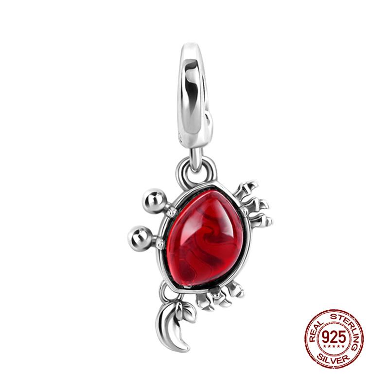 Red Ladybug Lucky Clover Charm Beads 925 Silver Pendant for 3mm Bracelet DIY Jewelry Gifts for Women