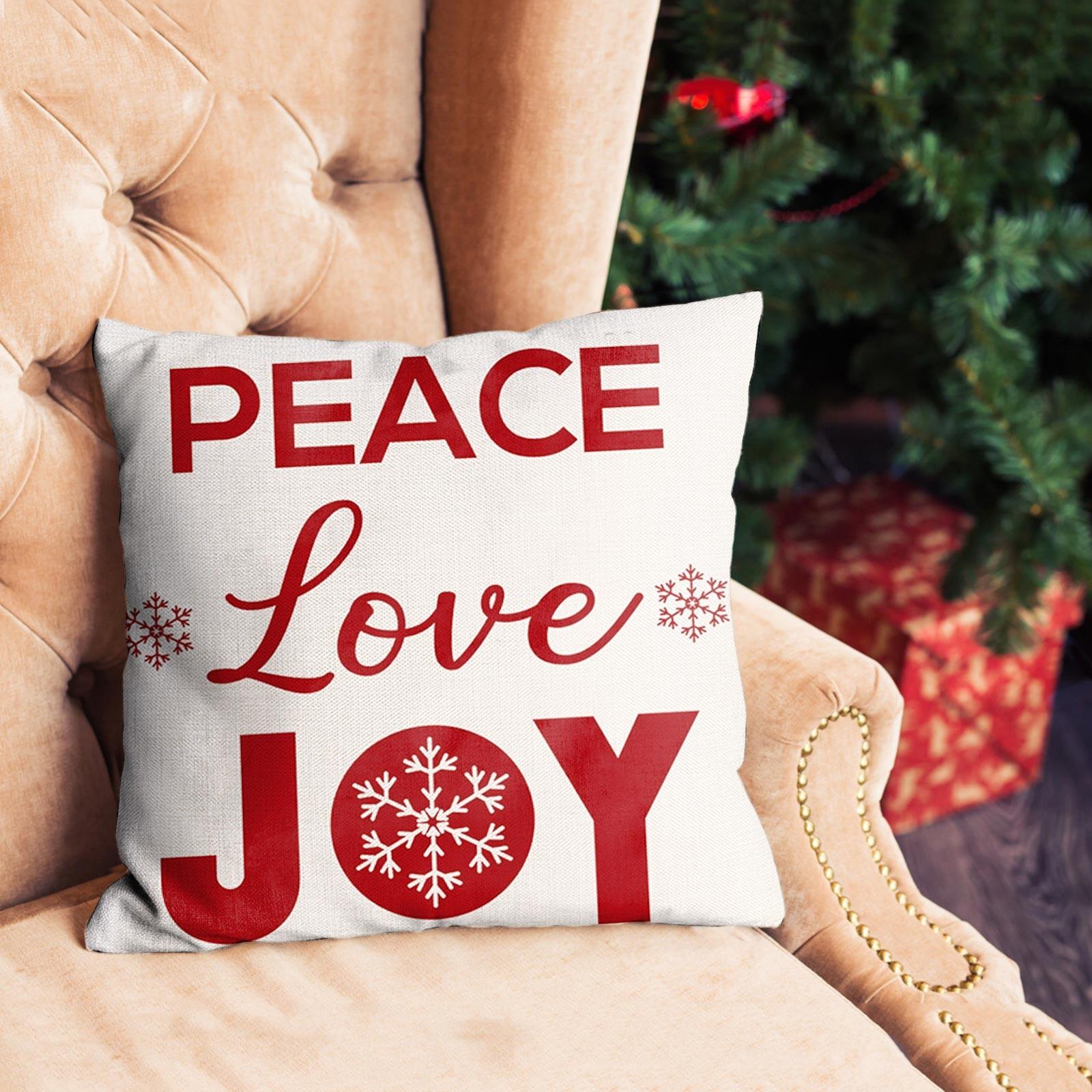 

Christmas Linen Throw Pillow Box Santa Pillow Cover Sofa Cushion Sofa Throw Pillow Cover 21 X 54 Zipper Size 40x40cm