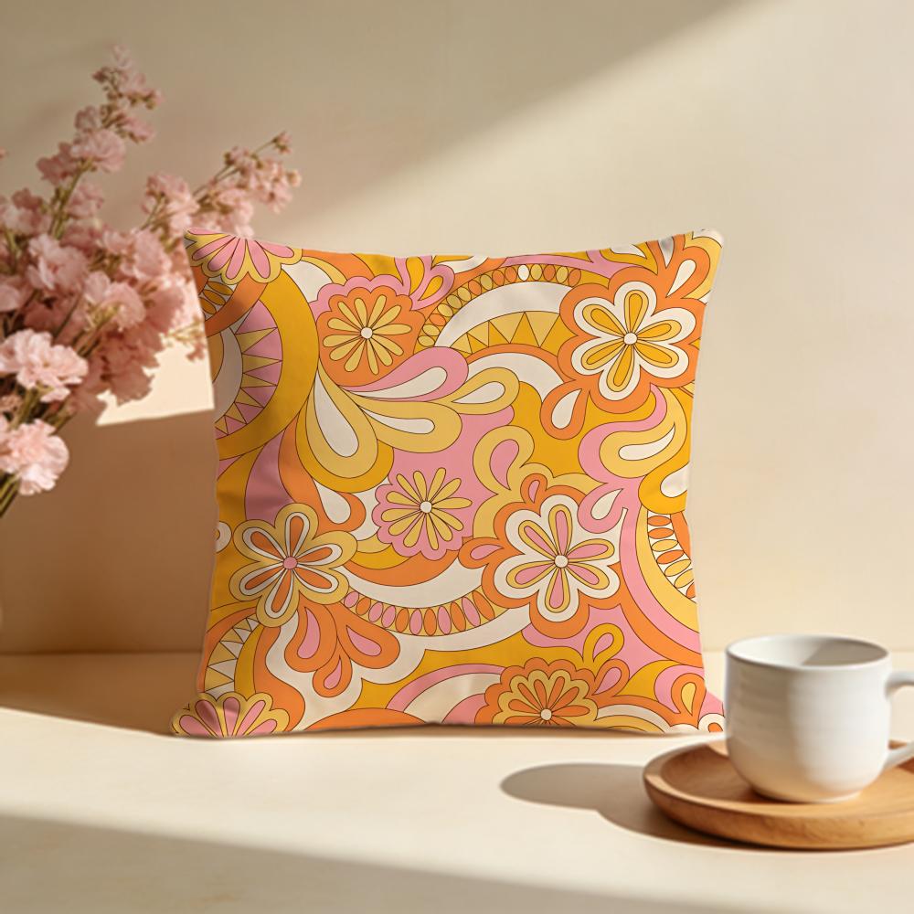 Gentle Retro Wild Floral Cushion Cover Soft Pillow Cases for Home Bedroom Living Room Sofa