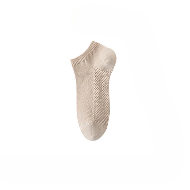 Sock Children Summer Lightweight Pure Cotton Massage Bottom with Mesh Ventilation, Breathable In Summer, Odor-resistant, Plain Color, Boat-style Socks