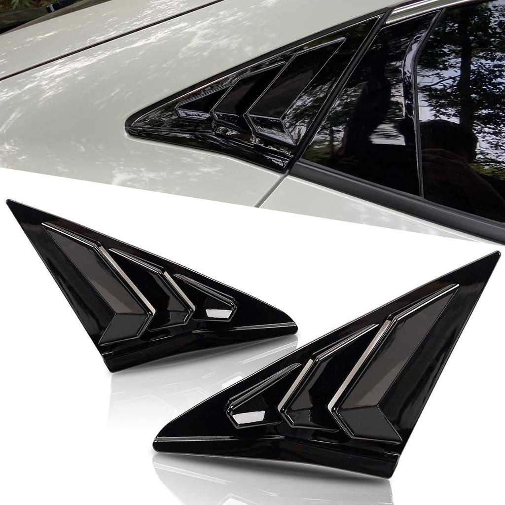Archaic Civic Hatchback FK7 FK8 Type R Rear Side Window Louvers Custom Parts Decoration Glossy Black Accessories Made of ABS Left and Right 2 Piece