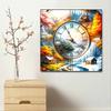 New Arrival 5D DIY Full Circle Diamond Painting "Clock Landscape Illustration" Embroidery Cross Stitch Home Decor Gift