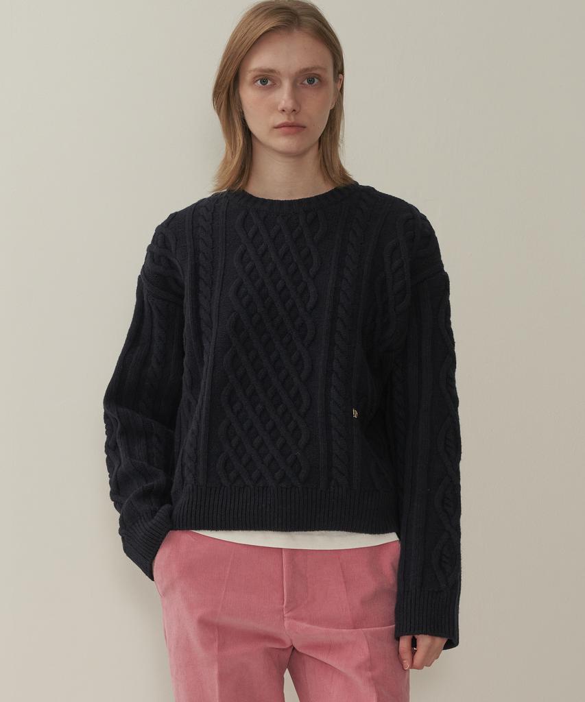 MOTT Classic Cable Knit - Navy